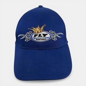 Fly Racing A-Flex Hat SM Royal Blue Embroidered Crown Motocross Baseball Cap